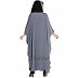Designer Kaftan abaya with Handwork- Grey